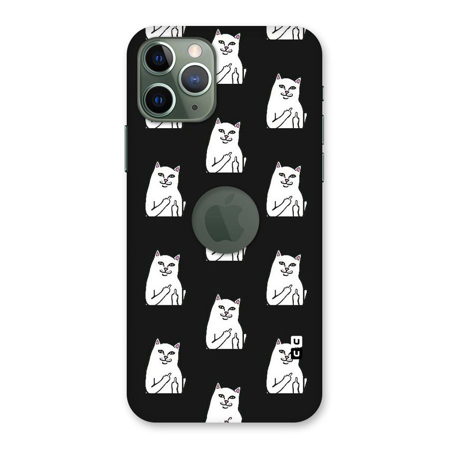 Chill Cat Pattern Back Case for iPhone 11 Pro Logo  Cut