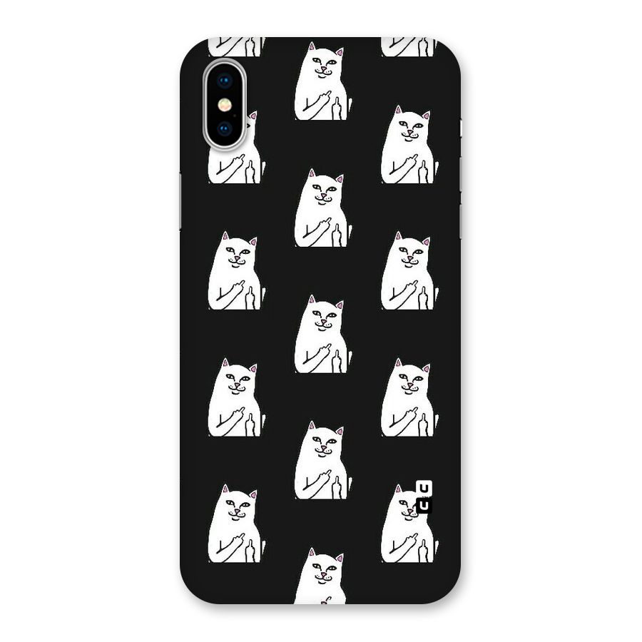 Chill Cat Pattern Back Case for iPhone XS