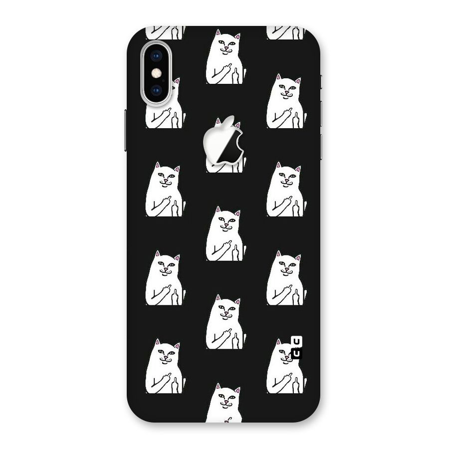 Chill Cat Pattern Back Case for iPhone XS Max Apple Cut