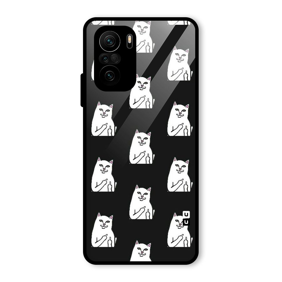 Chill Cat Pattern Glass Back Case for Mi 11X Pro