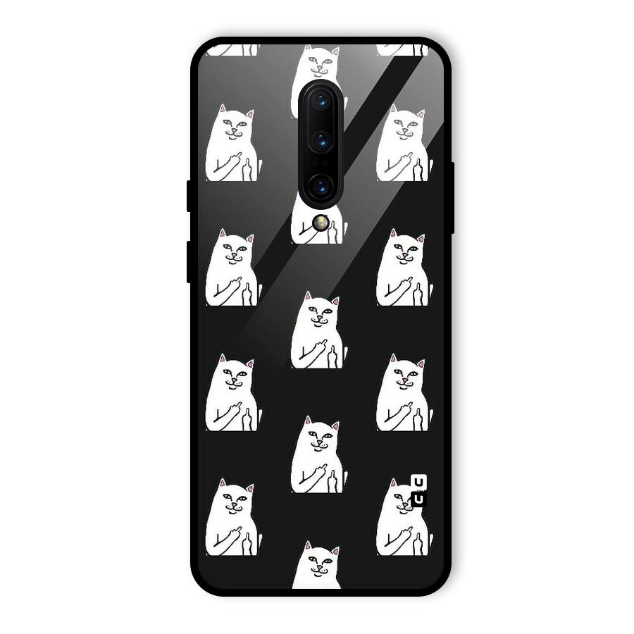Chill Cat Pattern Glass Back Case for OnePlus 7 Pro