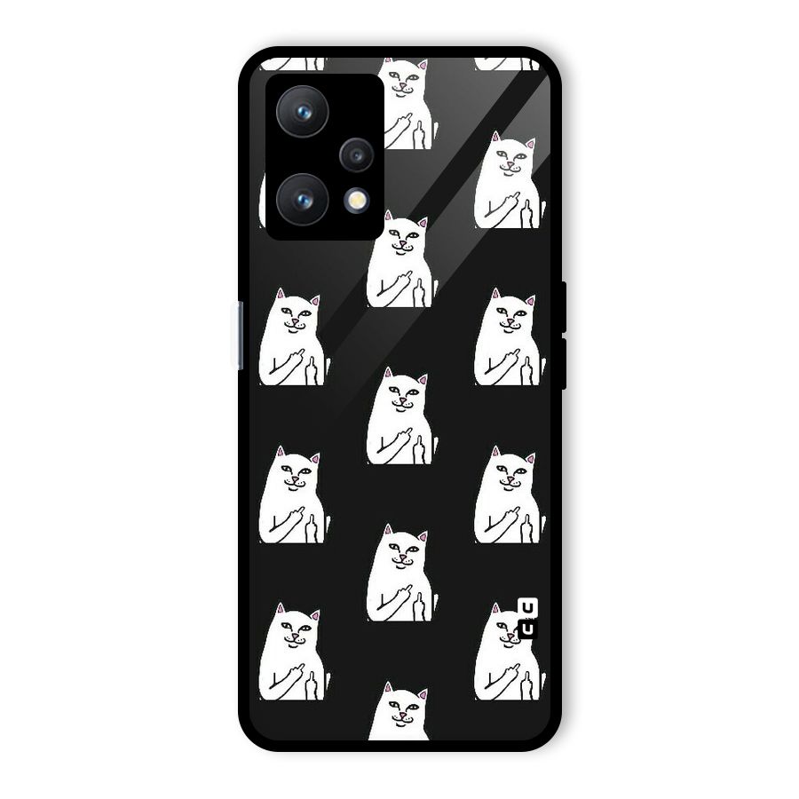 Chill Cat Pattern Glass Back Case for Realme 9 Pro 5G
