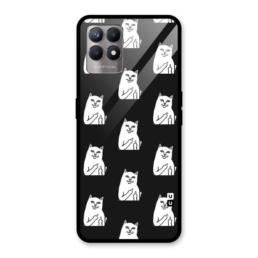 Chill Cat Pattern Glass Back Case for Realme Narzo 50