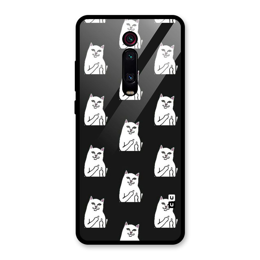 Chill Cat Pattern Glass Back Case for Redmi K20 Pro