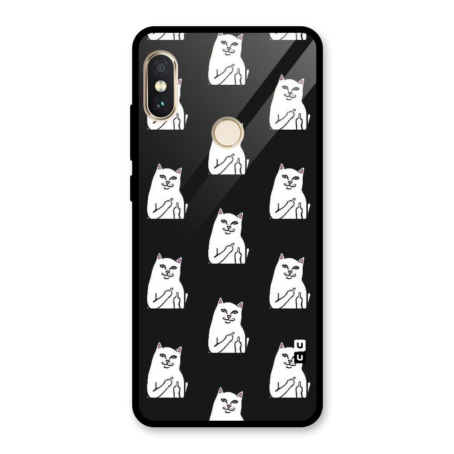 Chill Cat Pattern Glass Back Case for Redmi Note 5 Pro