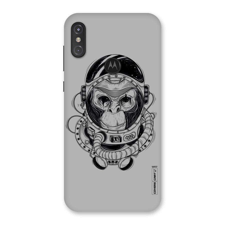 Chimpanzee Astronaut Back Case for Motorola One Power