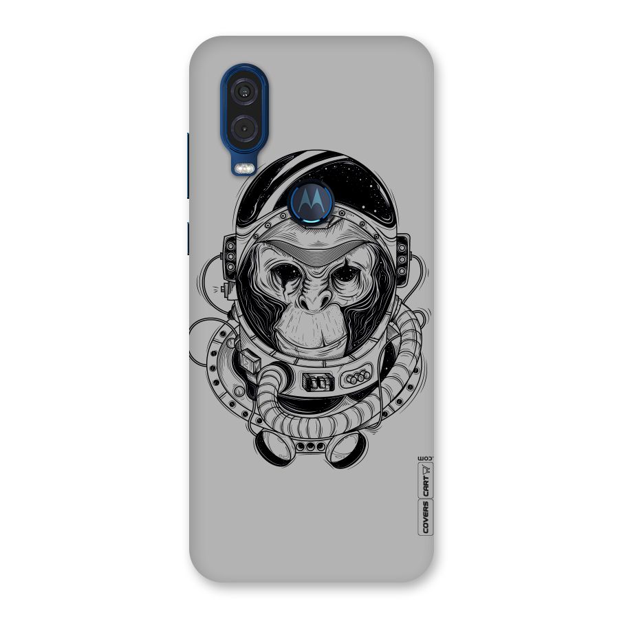 Chimpanzee Astronaut Back Case for Motorola One Vision