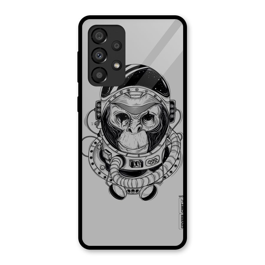 Chimpanzee Astronaut Glass Back Case for Galaxy A33 5G