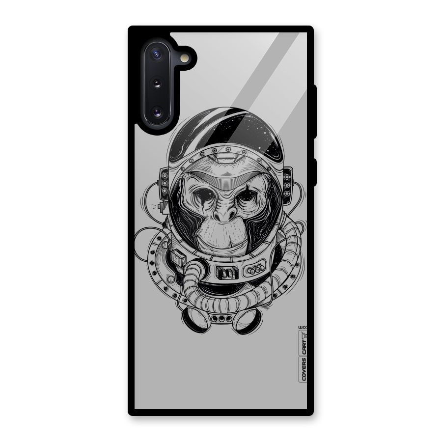 Chimpanzee Astronaut Glass Back Case for Galaxy Note 10