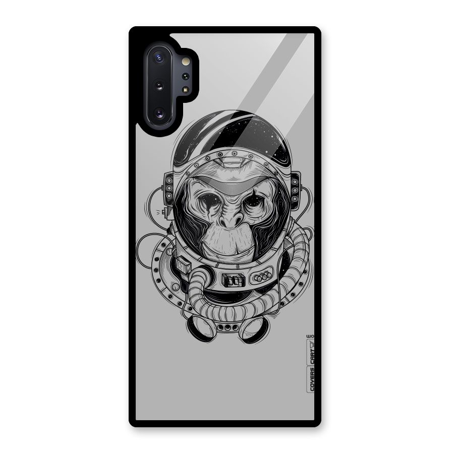 Chimpanzee Astronaut Glass Back Case for Galaxy Note 10 Plus