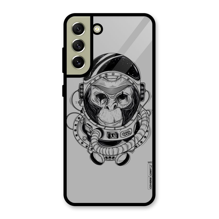 Chimpanzee Astronaut Glass Back Case for Galaxy S21 FE 5G
