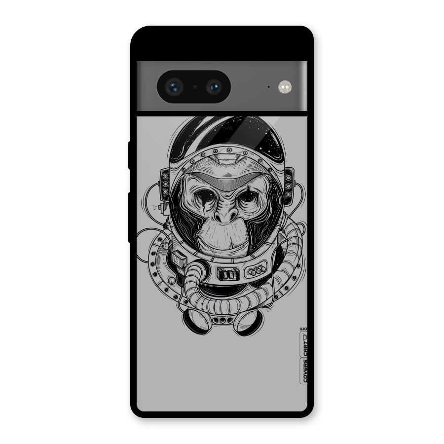 Chimpanzee Astronaut Glass Back Case for Google Pixel 7