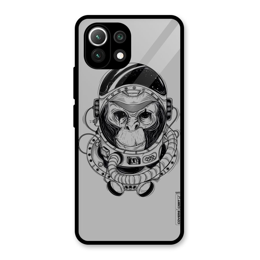 Chimpanzee Astronaut Glass Back Case for Mi 11 Lite NE 5G