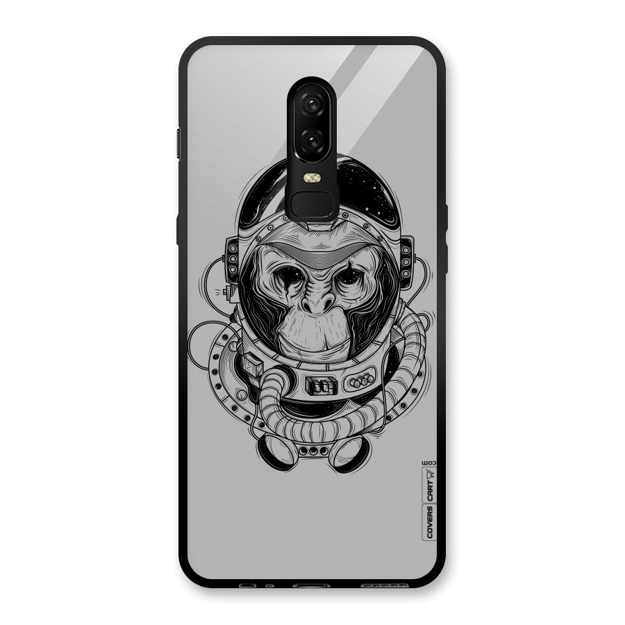 Chimpanzee Astronaut Glass Back Case for OnePlus 6
