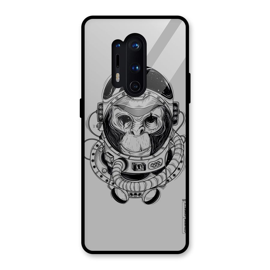 Chimpanzee Astronaut Glass Back Case for OnePlus 8 Pro