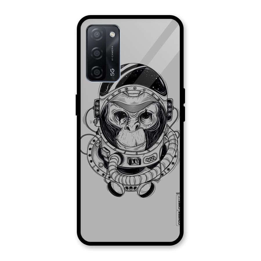 Chimpanzee Astronaut Glass Back Case for Oppo A53s 5G
