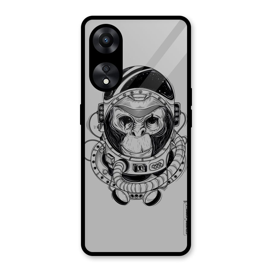 Chimpanzee Astronaut Glass Back Case for Oppo A78
