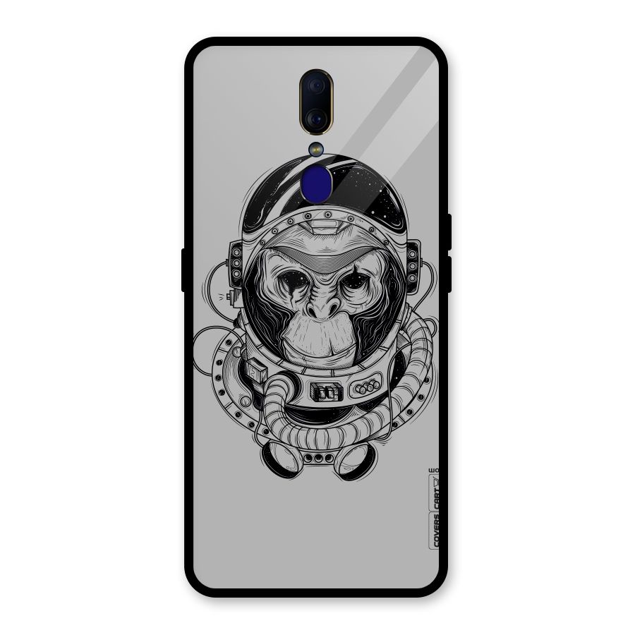 Chimpanzee Astronaut Glass Back Case for Oppo F11