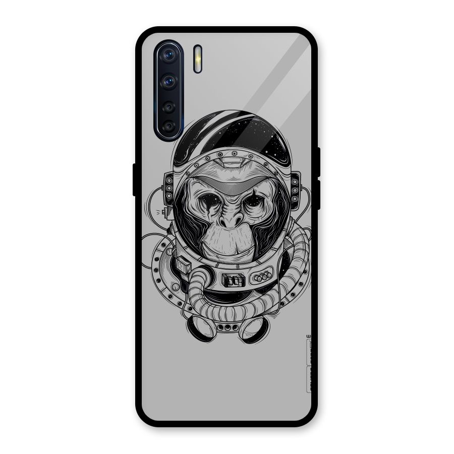 Chimpanzee Astronaut Glass Back Case for Oppo F15