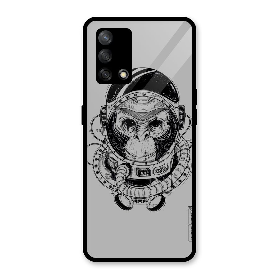 Chimpanzee Astronaut Glass Back Case for Oppo F19
