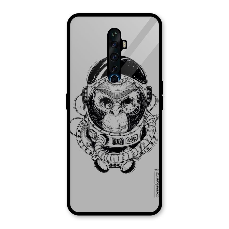 Chimpanzee Astronaut Glass Back Case for Oppo Reno2 F