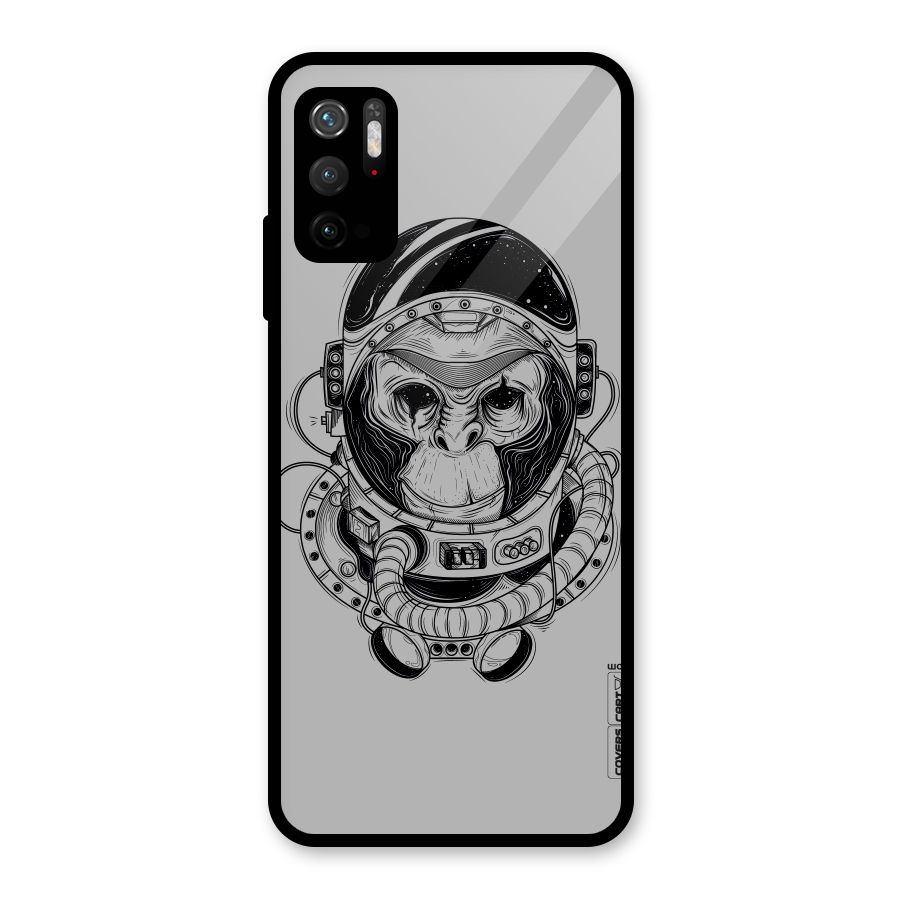 Chimpanzee Astronaut Glass Back Case for Poco M3 Pro 5G