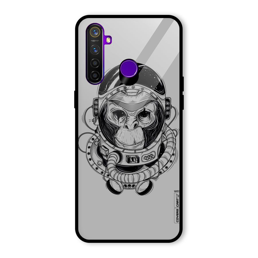 Chimpanzee Astronaut Glass Back Case for Realme 5 Pro