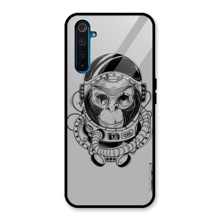 Chimpanzee Astronaut Glass Back Case for Realme 6 Pro