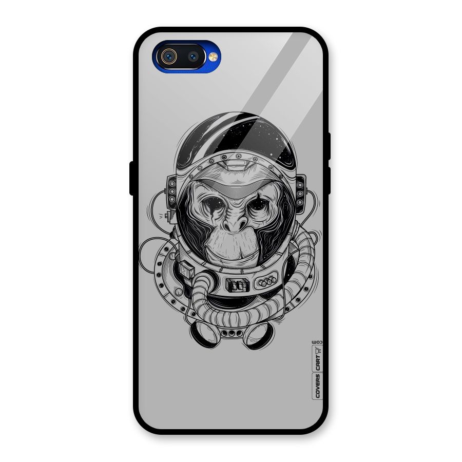 Chimpanzee Astronaut Glass Back Case for Realme C2