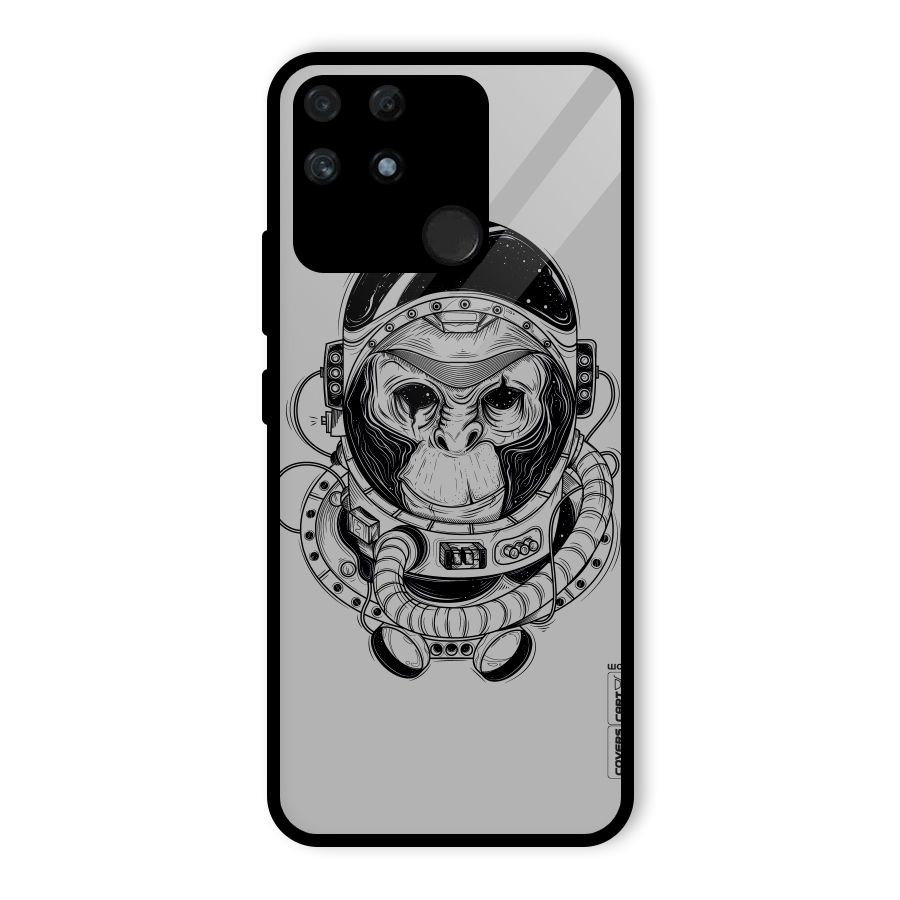Chimpanzee Astronaut Glass Back Case for Realme Narzo 50A