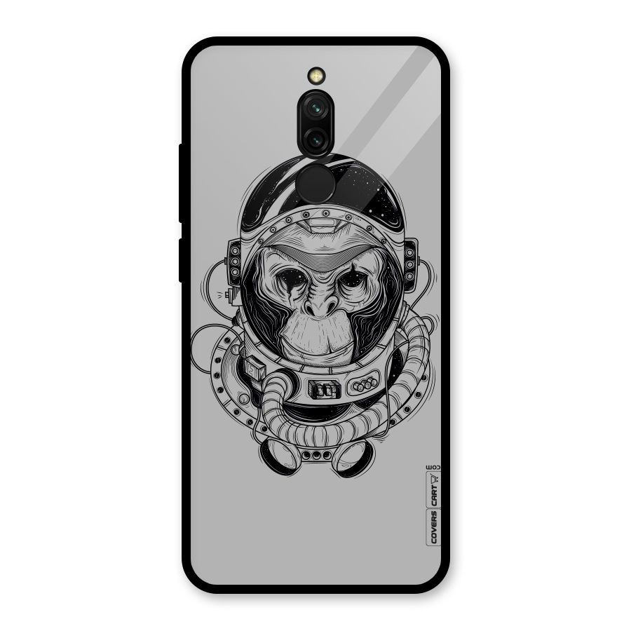 Chimpanzee Astronaut Glass Back Case for Redmi 8
