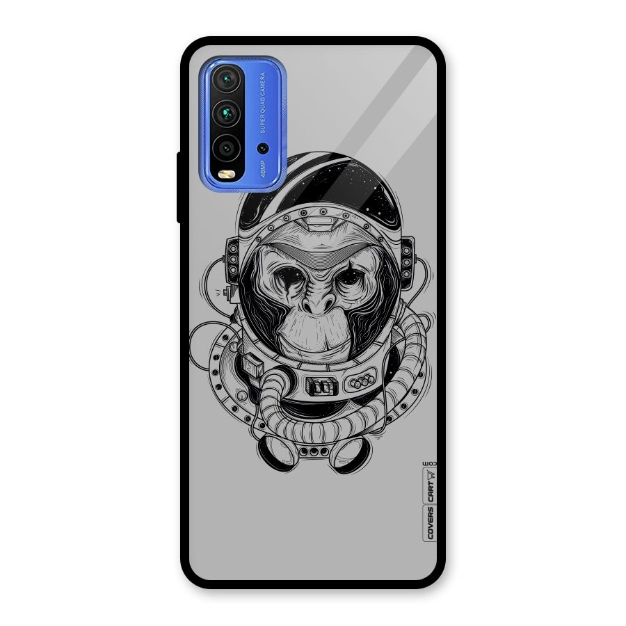 Chimpanzee Astronaut Glass Back Case for Redmi 9 Power