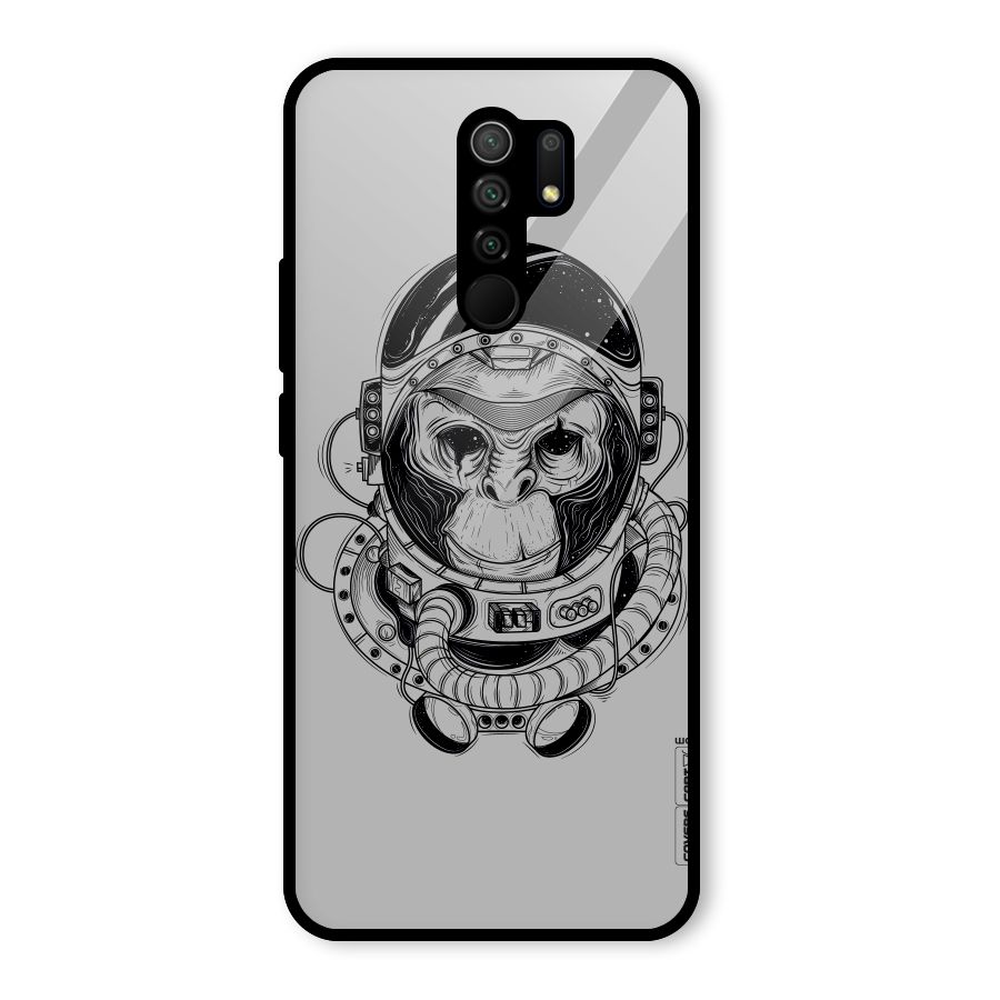 Chimpanzee Astronaut Glass Back Case for Redmi 9 Prime