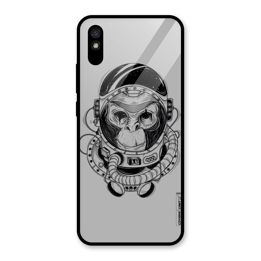 Chimpanzee Astronaut Glass Back Case for Redmi 9i