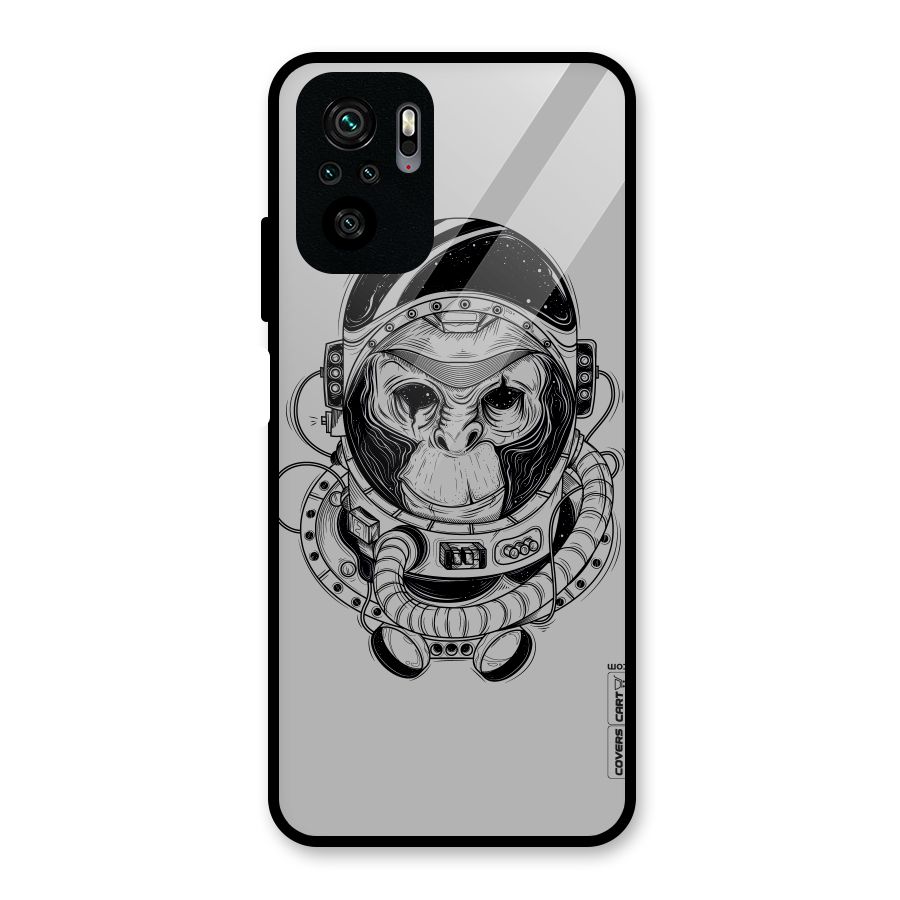 Chimpanzee Astronaut Glass Back Case for Redmi Note 10S