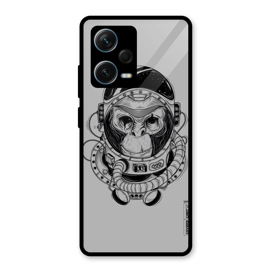 Chimpanzee Astronaut Glass Back Case for Redmi Note 12 Pro Plus 5G