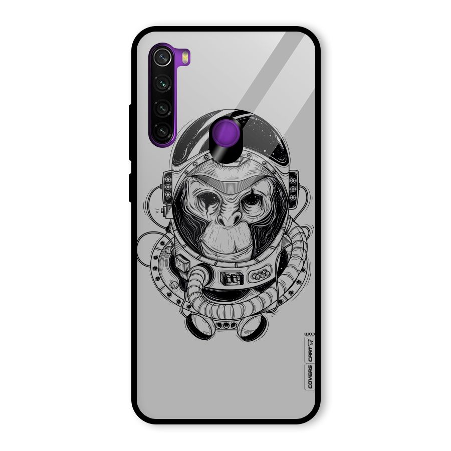 Chimpanzee Astronaut Glass Back Case for Redmi Note 8