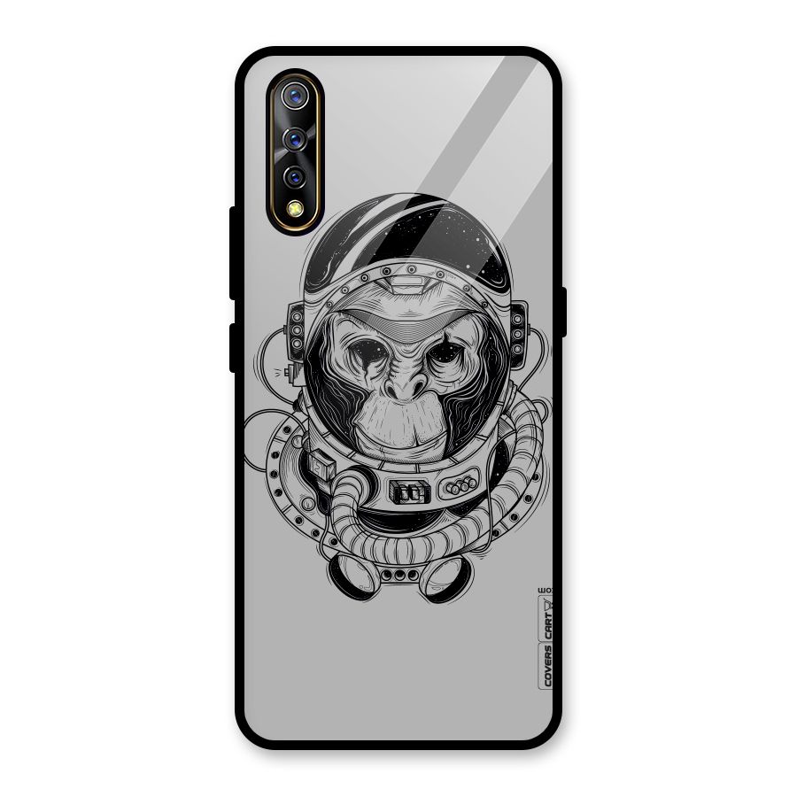 Chimpanzee Astronaut Glass Back Case for Vivo S1