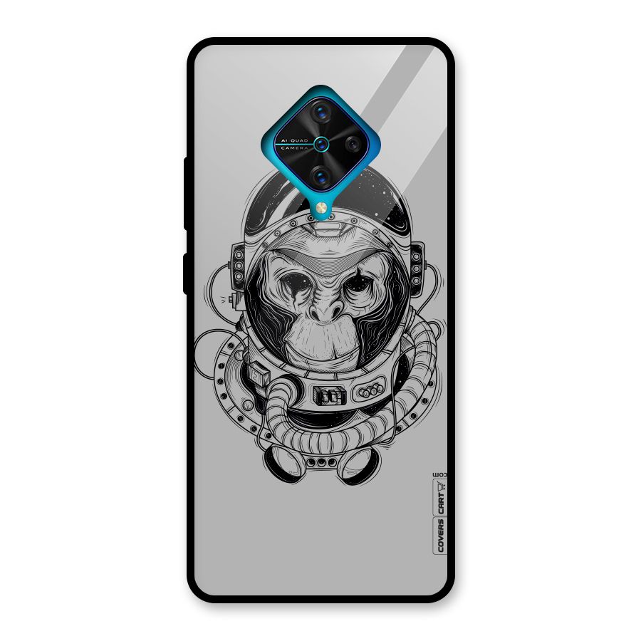 Chimpanzee Astronaut Glass Back Case for Vivo S1 Pro