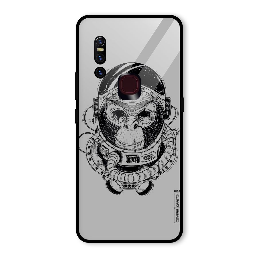 Chimpanzee Astronaut Glass Back Case for Vivo V15