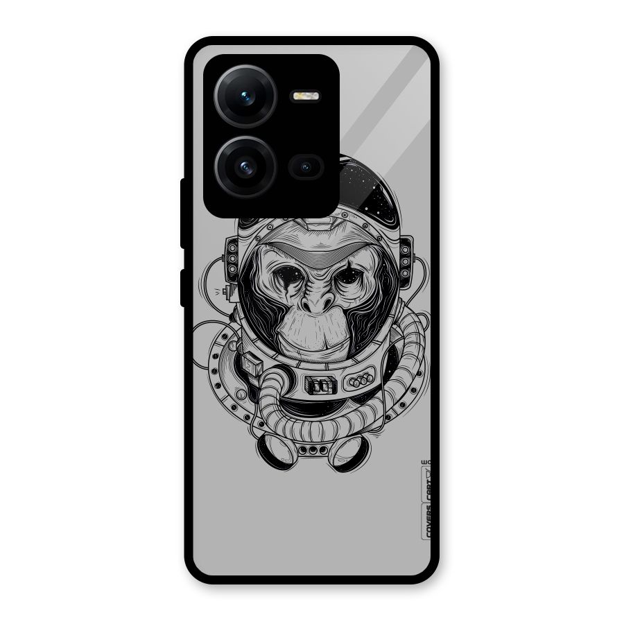 Chimpanzee Astronaut Glass Back Case for Vivo V25