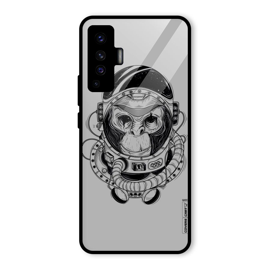 Chimpanzee Astronaut Glass Back Case for Vivo X50