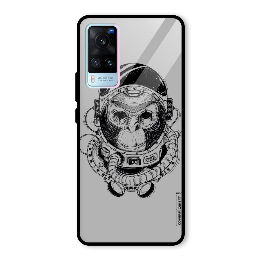 Chimpanzee Astronaut Glass Back Case for Vivo X60