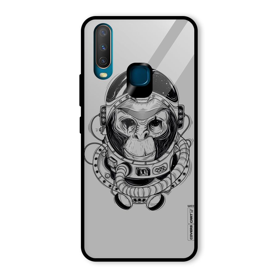 Chimpanzee Astronaut Glass Back Case for Vivo Y17