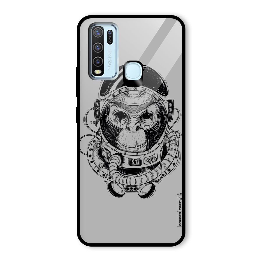 Chimpanzee Astronaut Glass Back Case for Vivo Y30