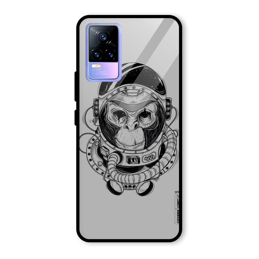 Chimpanzee Astronaut Glass Back Case for Vivo Y73
