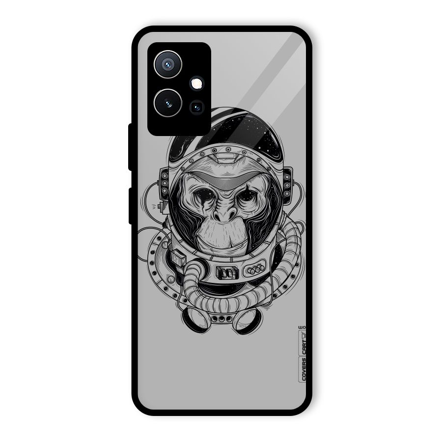 Chimpanzee Astronaut Glass Back Case for Vivo Y75 5G