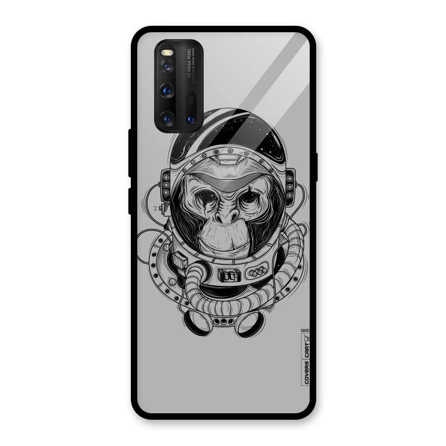 Chimpanzee Astronaut Glass Back Case for Vivo iQOO 3