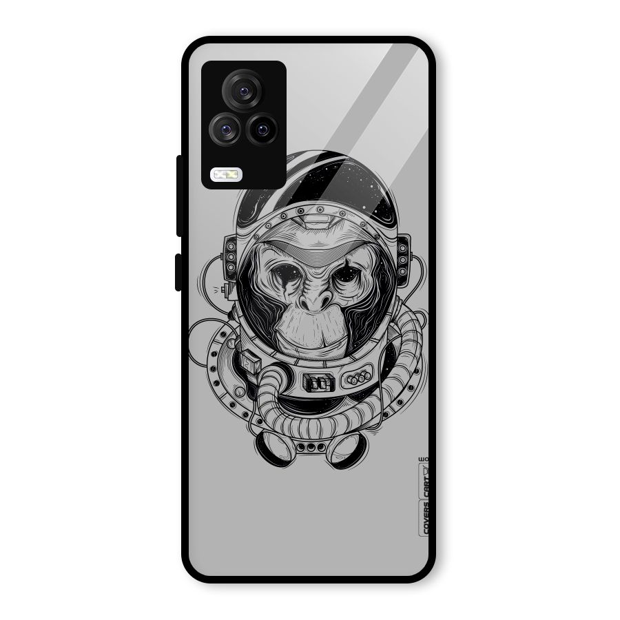 Chimpanzee Astronaut Glass Back Case for Vivo iQOO 7 Legend 5G