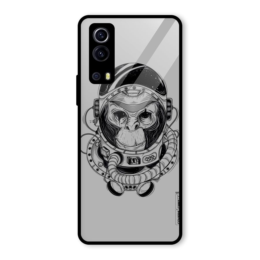 Chimpanzee Astronaut Glass Back Case for Vivo iQOO Z3